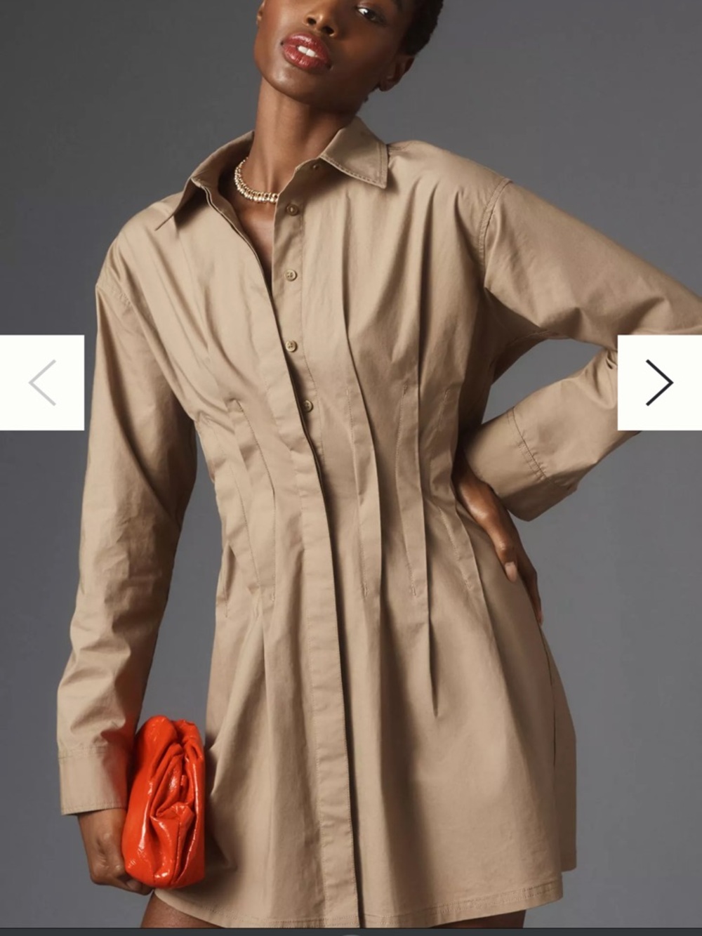 Pilcro Pintuck Mini Shirt Dress